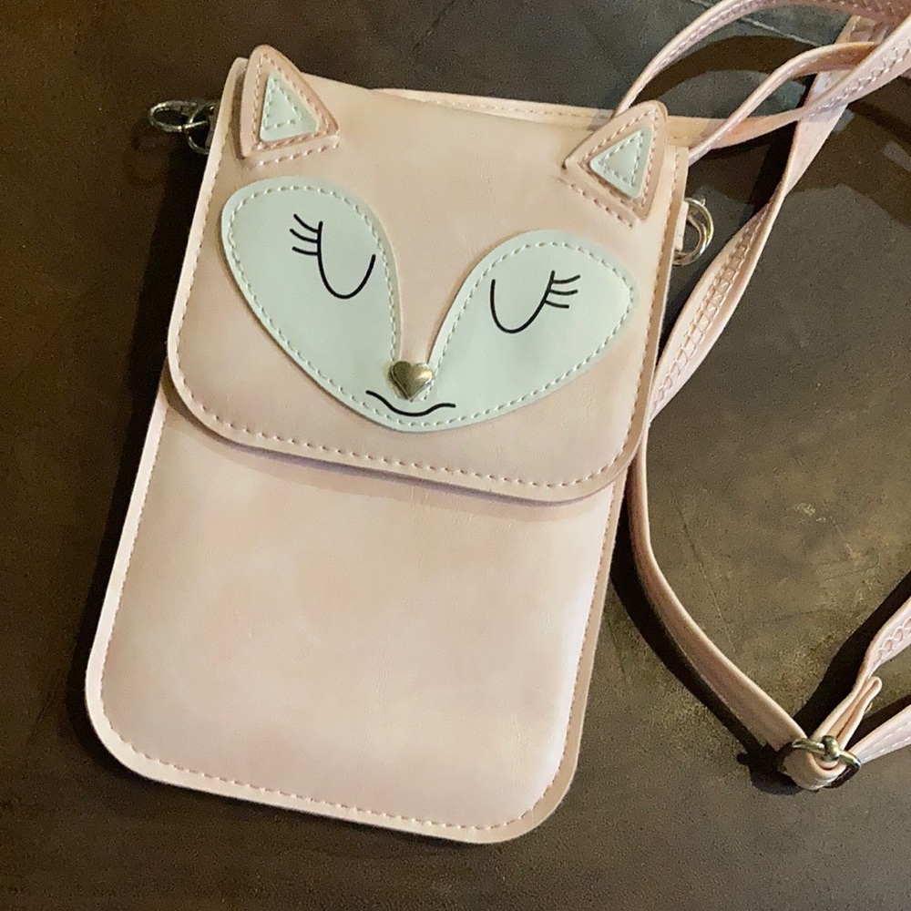 Pale Pink Fox Purse